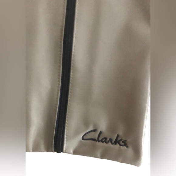 Clarks Nylon Zipper Shoe Storage Travel Bag Size 16.5X9” Logo Handle - Picture 4 of 4